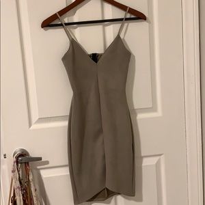 Velvet Grey Bodycon Dress